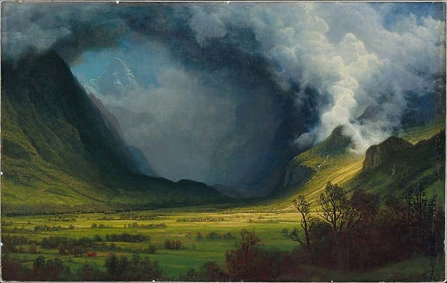 Bierstadt Storm in the Mountains
