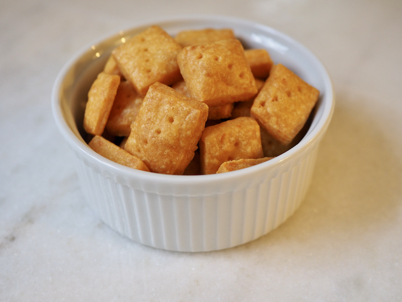 Cheez-its in a bowl