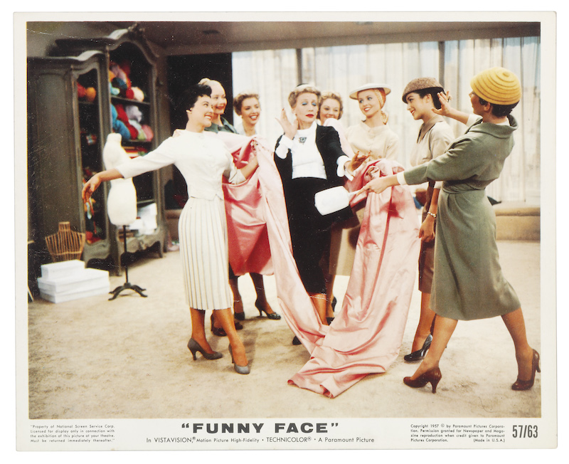 promotional poster for Funny Face; 7 women standing together smiling